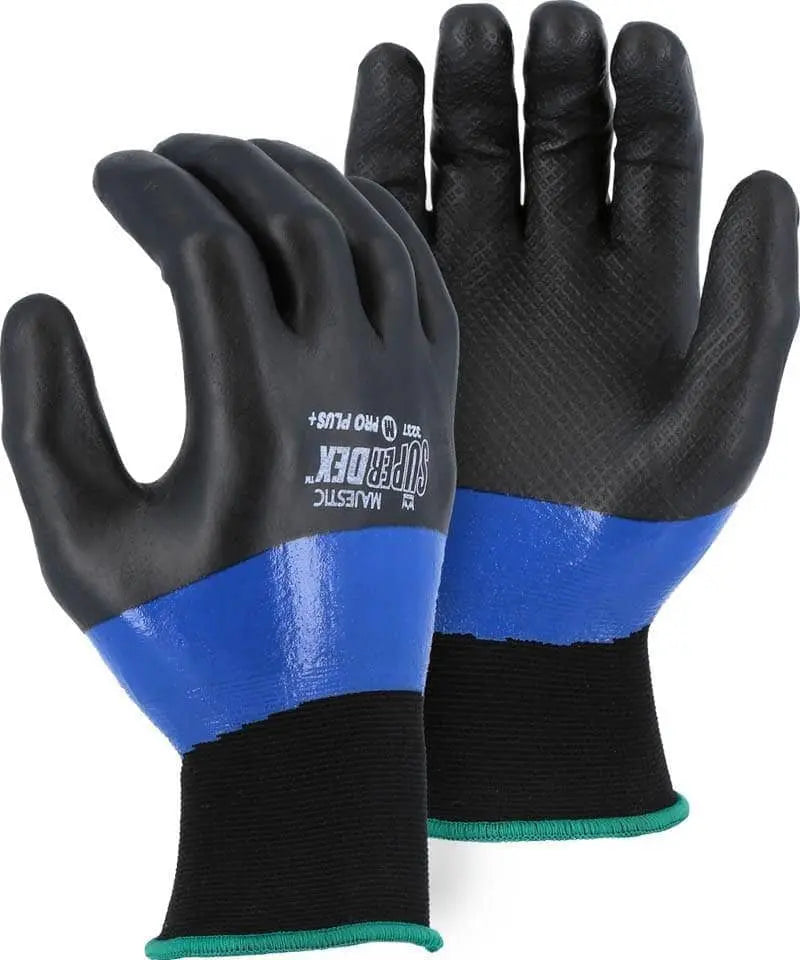 MAJESTIC - Superdex 3/4 Micro Foam Glove Over Closed Cell Full Nitrile Dip on Nylon Shell - Becker Safety and Supply