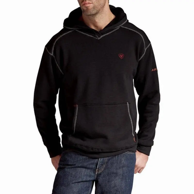 ARIAT - FR Pullover Hoodie - Polartec Wind Pro - Black - Becker Safety and Supply