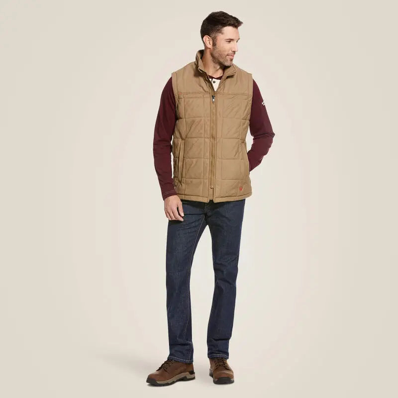 ARIAT - MNS - FR CRIUS INSULATED VEST - KHAKI  Becker Safety and Supply