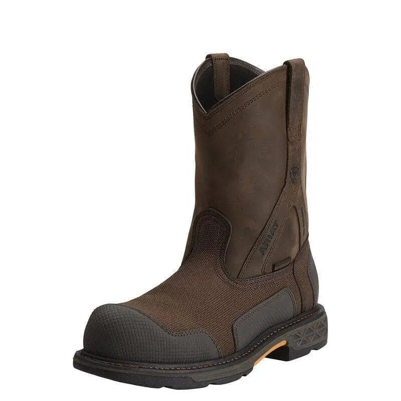 ARIAT - OverDrive XTR Waterproof Composite Toe Work Boot, Brown Woven - Becker Safety and Supply