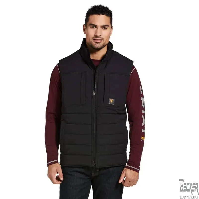 ARIAT - Rebar Valiant Stretch Canvas Water Resistant Insulated Vest - Becker Safety and Supply
