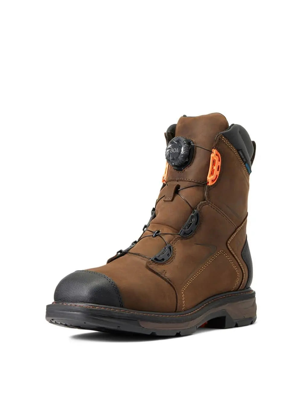 ARIAT  - Workhog XT 8" BOA H2O, Chocolate Brown, Carbon Fiber Toe - Becker Safety and Supply