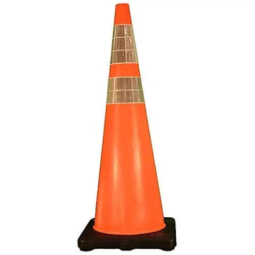CORTINA - DW Series Traffic Cone, 36" w/ 4" & 6" Reflective Collars, 10 lb, Orange/Black - Becker Safety and Supply