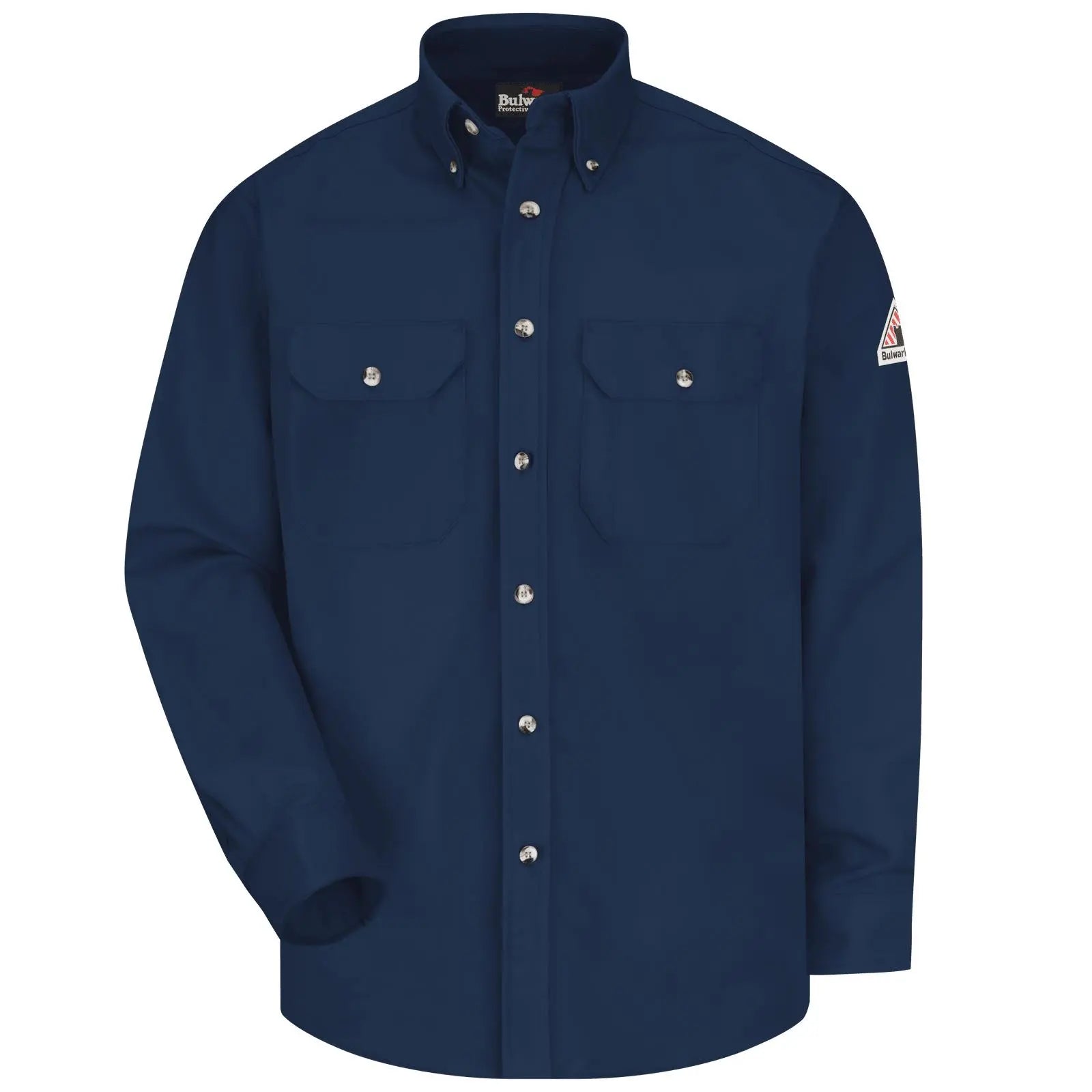 Bulwark - 7oz Dress Uniform Shirt CAT 2, Navy - Becker Safety and Supply