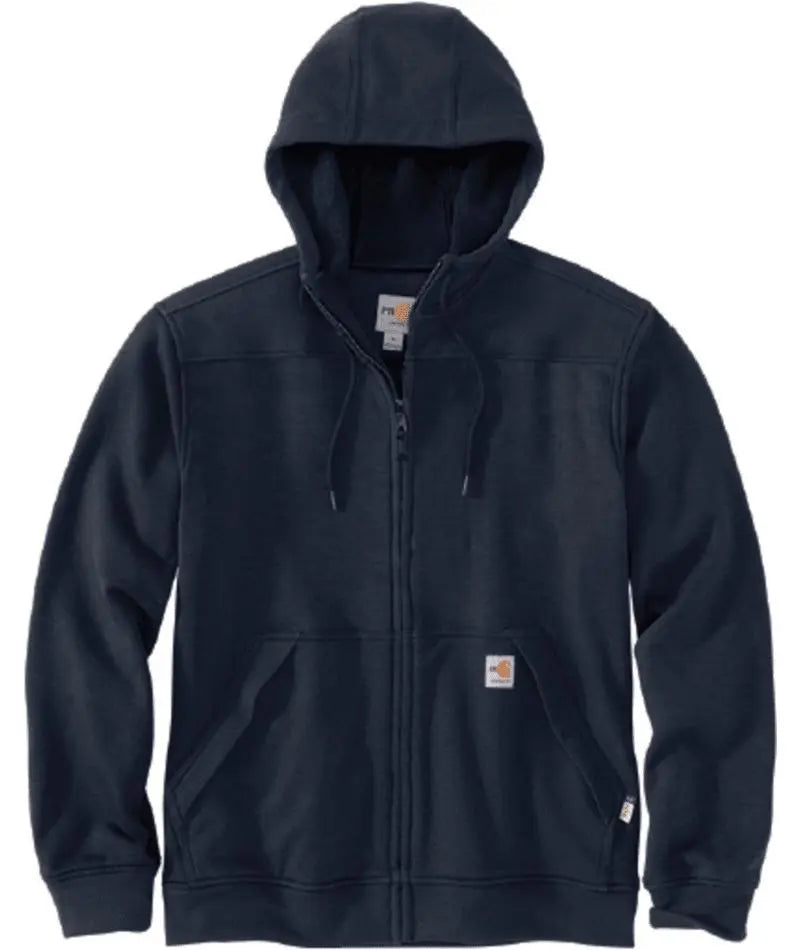 Carhartt Men s Flame Resistant Rain Defender Relaxed Fit Fleece Jacket Navy L Tall