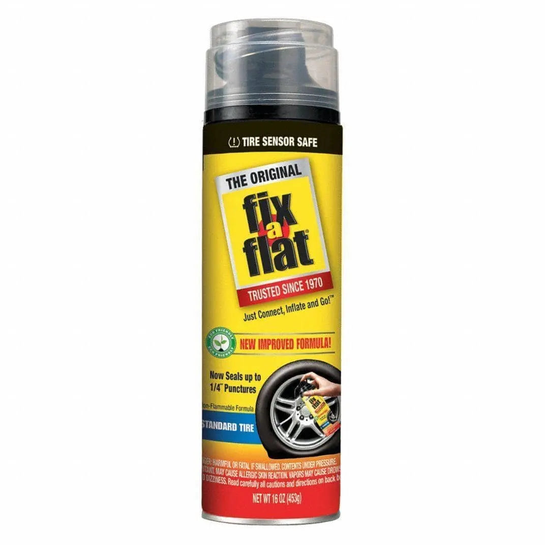 FIX-A-FLAT - Aerosol Tire Inflator with Hose for Standard Tires - 16 oz - Becker Safety and Supply