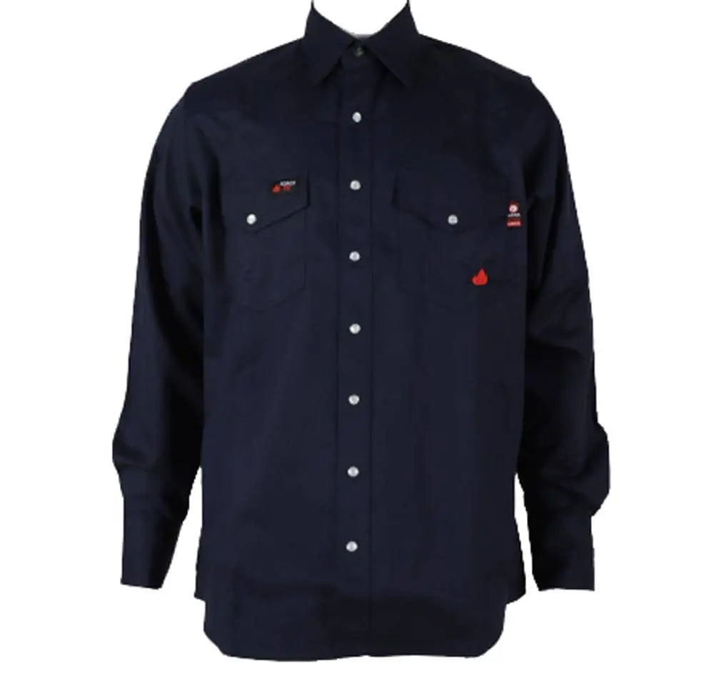 FORGE - MENS FR SOLID SHIRT(SNAP BUTTONS) - KHAKI Becker Safety and Supply