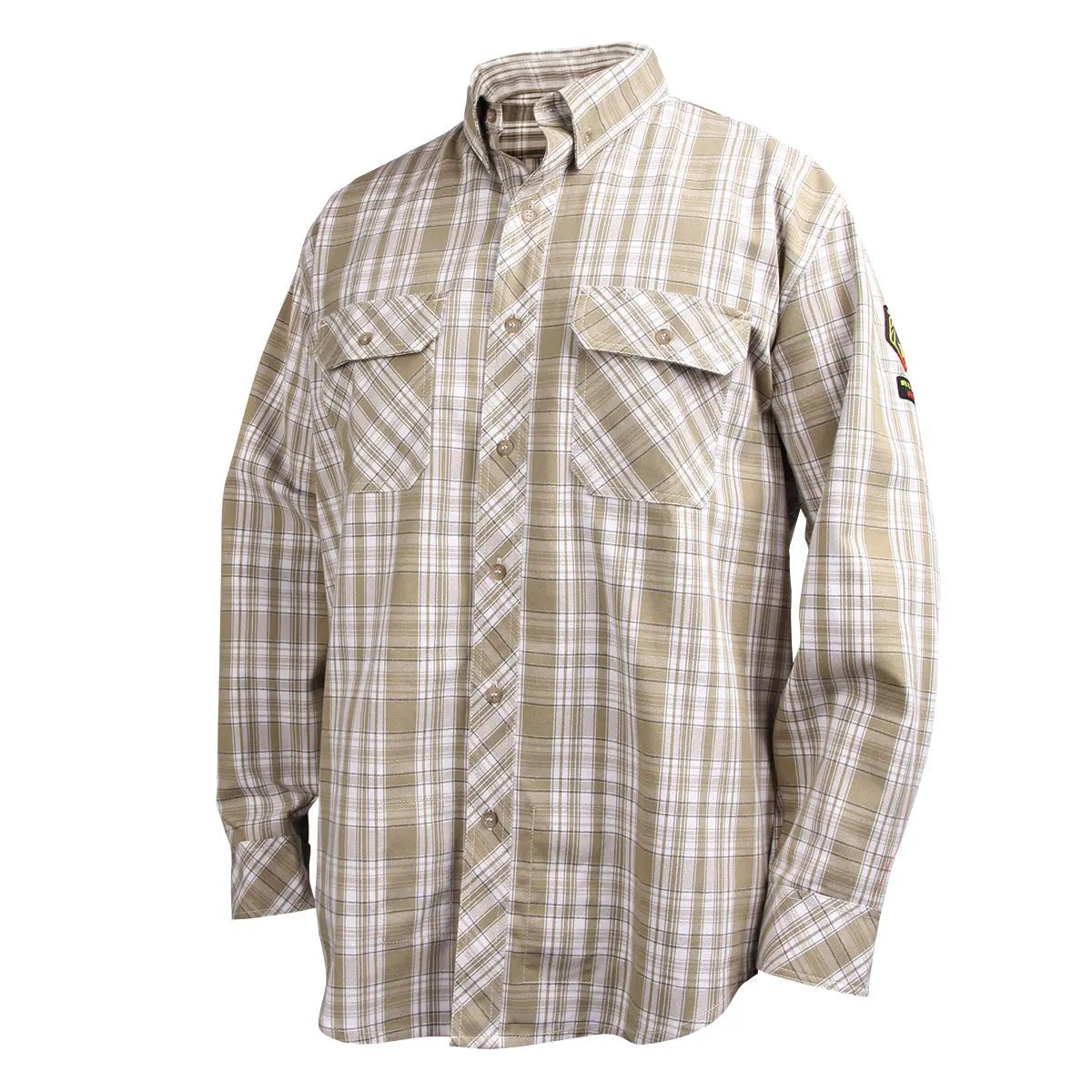 BLACK STALLION - AR/FR 7oz Cotton Work Shirt, Blue Plaid Becker Safety and Supply