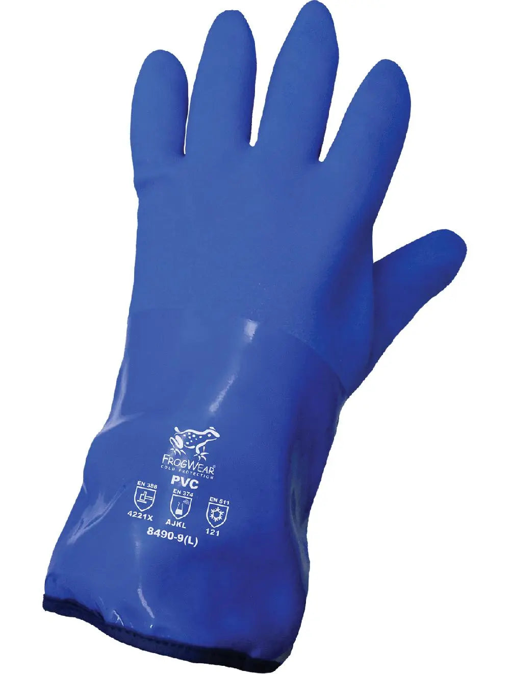GLOBAL GLOVE - FROG WEAR 12" Blue Insulated PVC Glove - Becker Safety and Supply