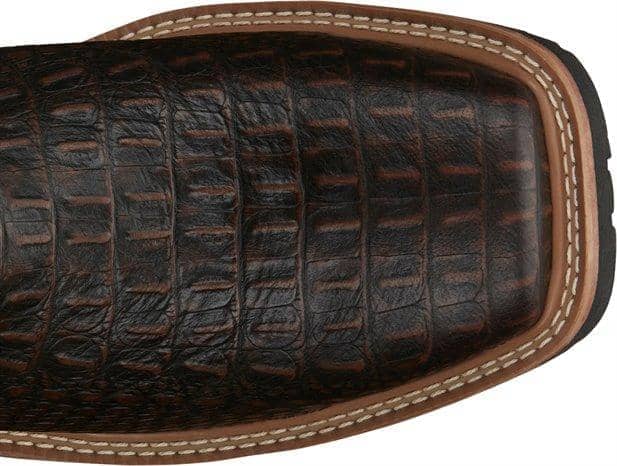 JUSTIN BOOTS - Derrickman Safety Toe, Brown Croc Print - Becker Safety and Supply