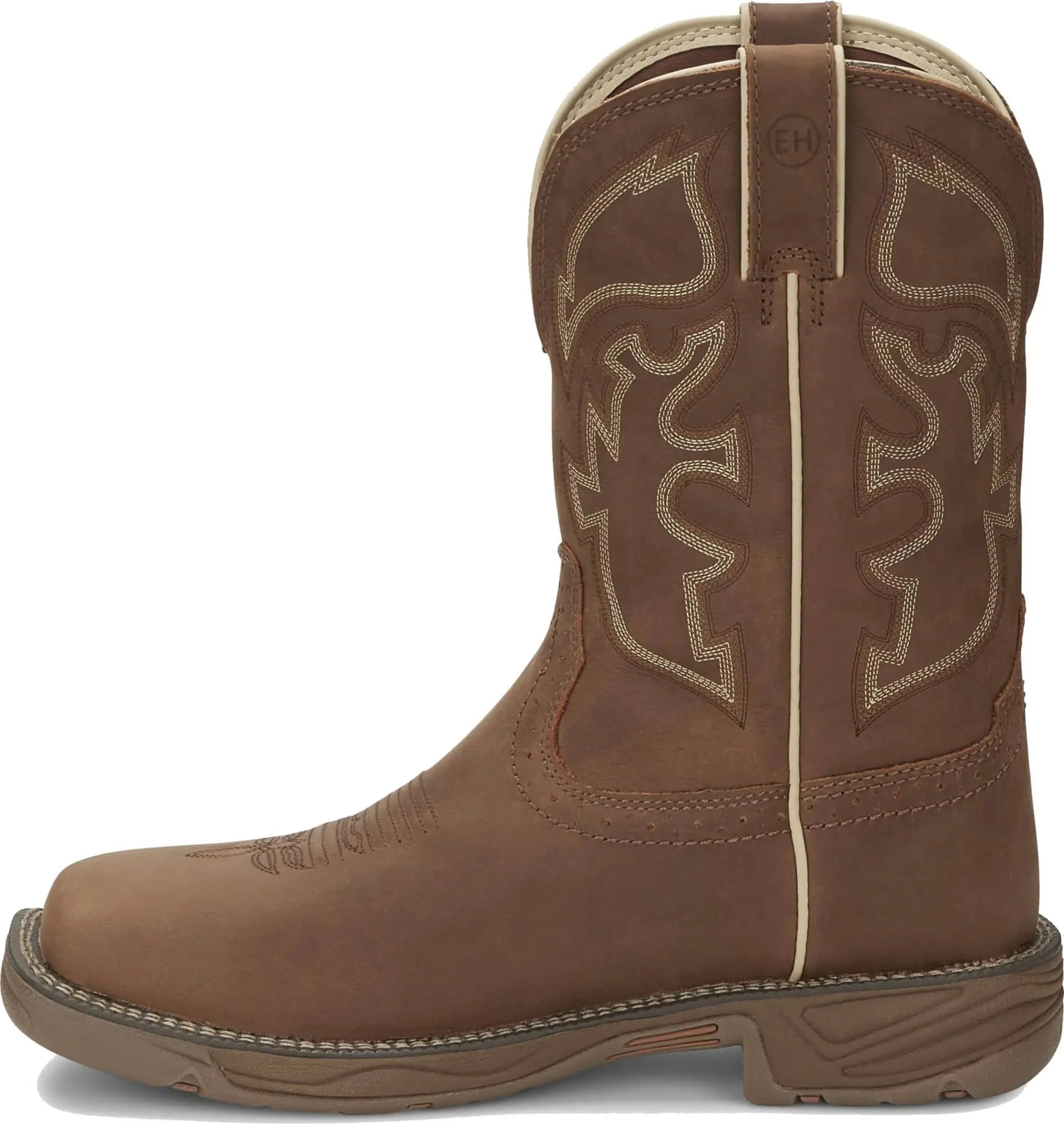 JUSTIN -Mens Stampede Rush Waterproof Work Boot, Steel Toe - Becker Safety and Supply