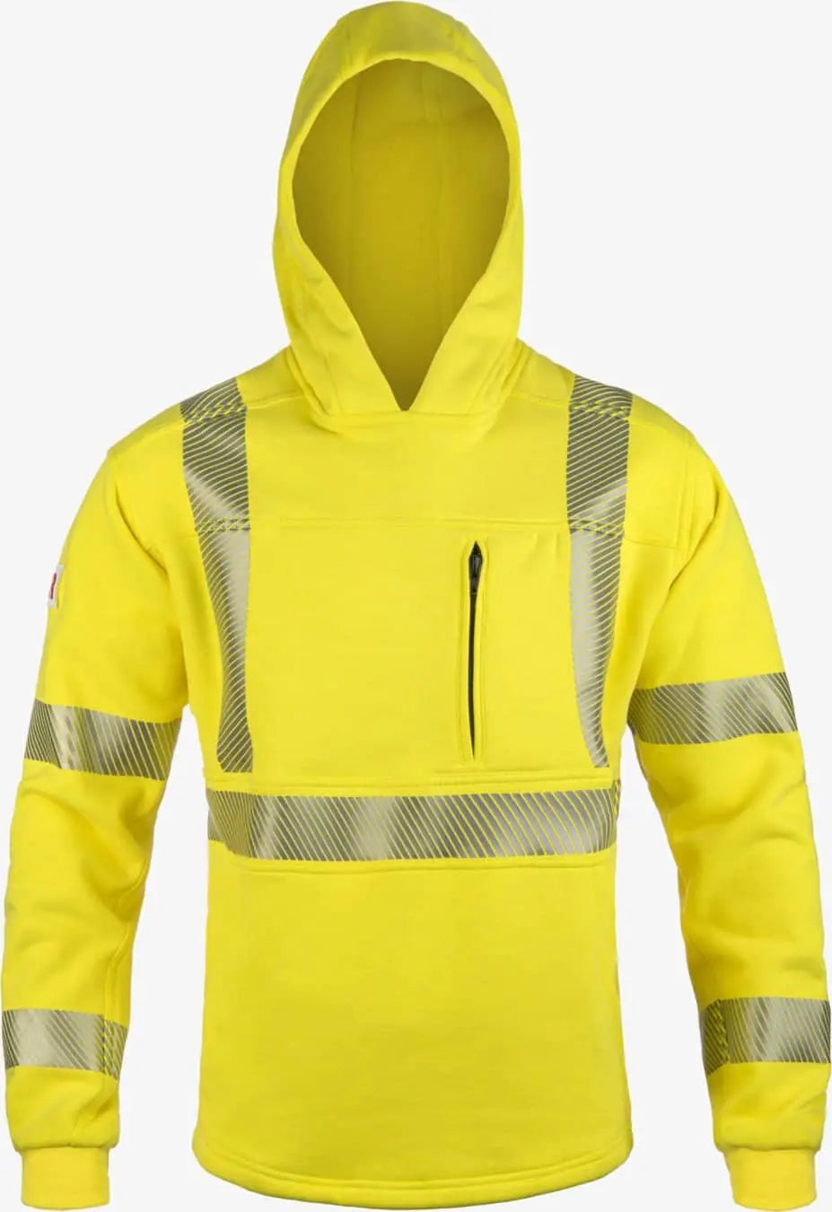 LAKELAND - Pull Over Hoodie. Dual certified, NFPA 70E, 2112 certified, Hi-Vis Yellow 2" seg trim - Becker Safety and Supply