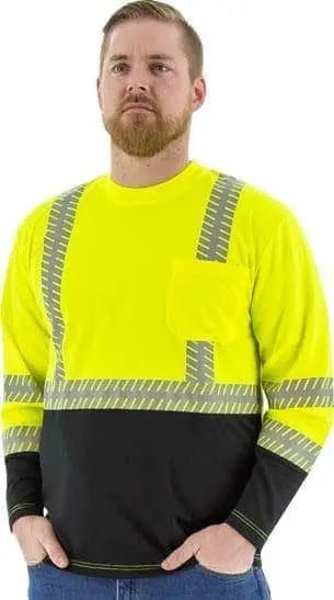 MAJESTIC - High Visibility Snag Resistant Long Sleeve Shirt With Reflective Chainsaw Striping - Becker Safety and Supply