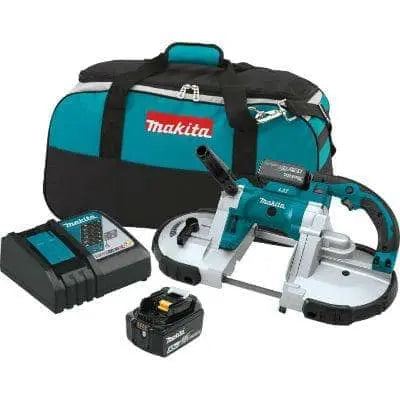 MAKITA - 18V LXT Lithium-Ion Cordless
Portable Band Saw Kit, var. spd., L.E.D.
Light, bag (5.0Ah) - Becker Safety and Supply