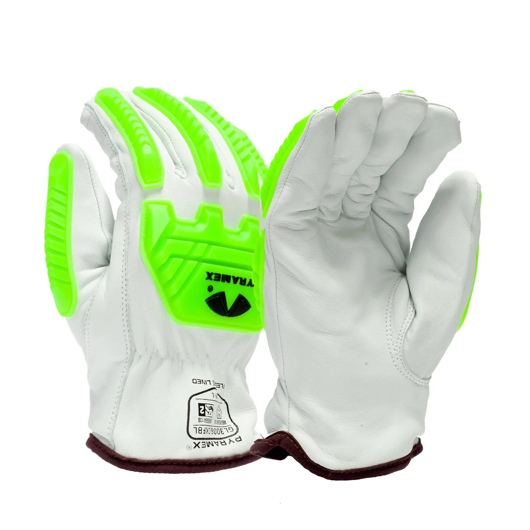 PYRAMEX-Insulated Premium Goatskin Leather Driver HPPE Becker Safety and Supply