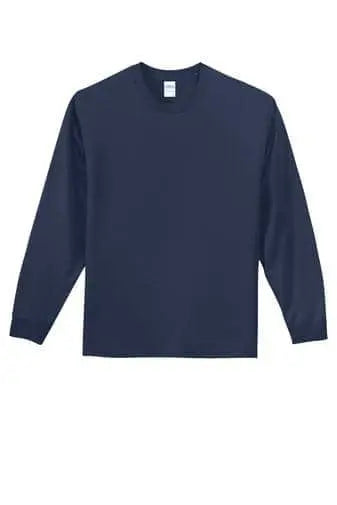 SANMAR - Port & Company® TALL Long Sleeve Essential Tee - DEEP NAVY - Becker Safety and Supply