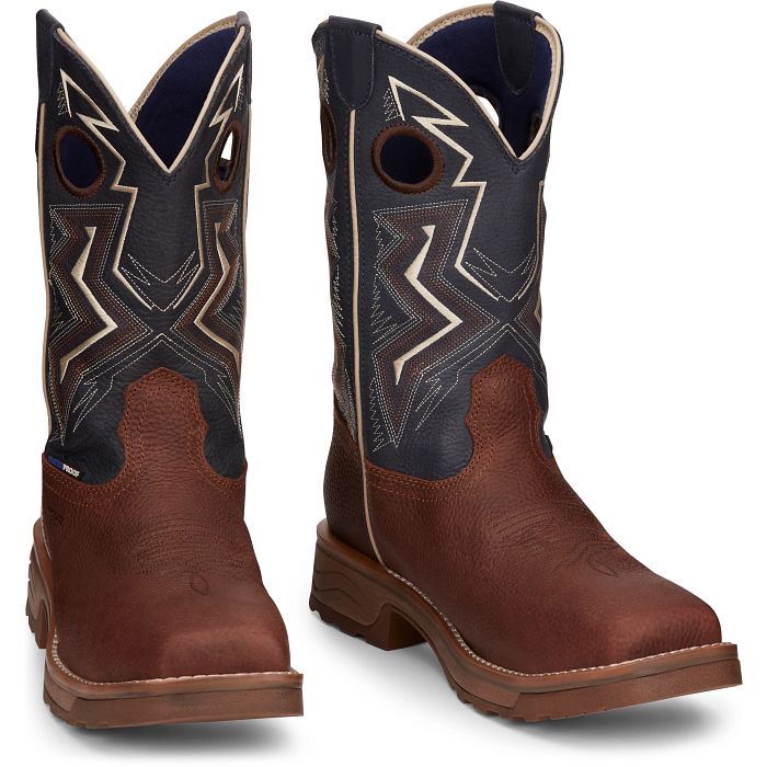 TONY LAMA - FORCE 11" WIDE SQUARE COMPOSITE TOE WATERPROOF WORK BOOT