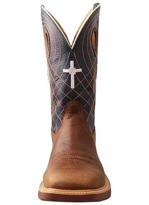 TWISTED X - Mens 12"‚ Alloy Toe Western Work Boot with CellStretch, Waterproof - Becker Safety and Supply
