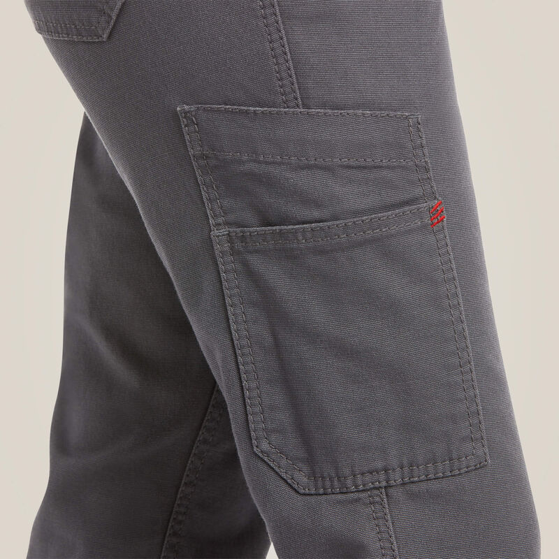 ARIAT - Women's, FR Stretch DuraLight Canvas Stackable Straight Leg Pant, Grey - Becker Safety and Supply