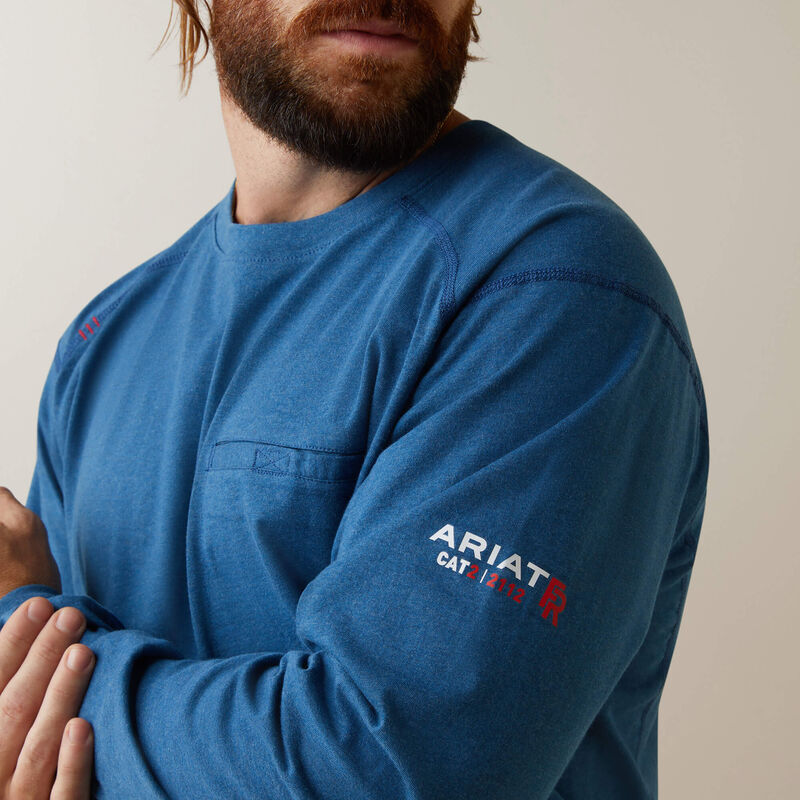 ARIAT - FR Air Crew T-Shirt, Key Largo Heather - Becker Safety and Supply