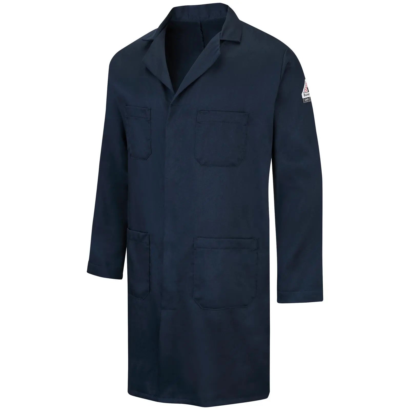 BULWARK - Concealed Snap Front Lab Coat - EXCEL FR ComforTouch - 6 oz, 88% Cotton / 12% Nylon - Becker Safety and Supply