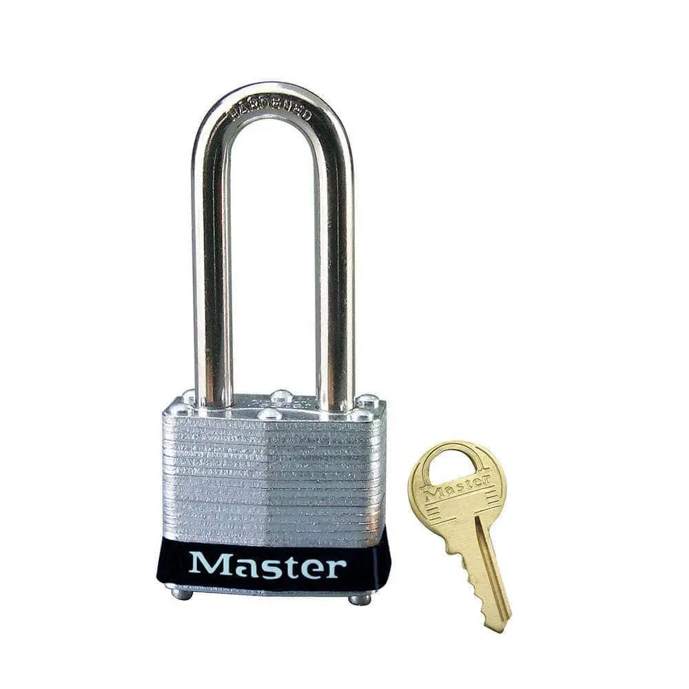 MASTER LOCK - Black Laminated Steel Safety Padlock, 1-9/16in (40mm) Wide with 2in (51mm) Tall Shackle, Keyed Alike - Becker Safety and Supply