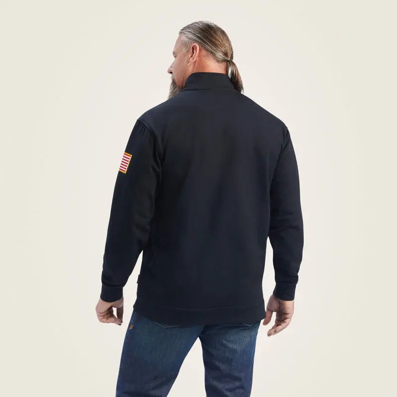 ARIAT - FR Durastrech Fleece 1/2 Zip Job Shirt - BLACK  Becker Safety and Supply
