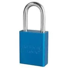 MASTER LOCK/AMERICAN LOCK - Lock out Lock - keyed differently - 1-1/2" Shackle - BLUE - Becker Safety and Supply