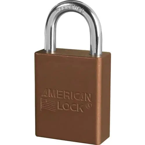 MASTER LOCK - Anodized Aluminum Safety Padlock - 1-1/2" Shackle - Keyed Alike - Becker Safety and Supply