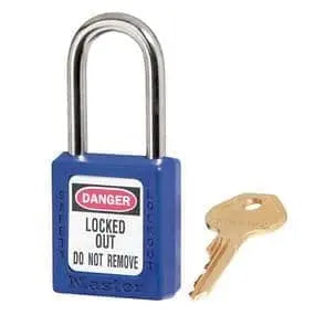 MASTER LOCK - 1-1/2" (BLUE) Lockout Padlock 1-1/2" Shackle - Keyed Alike - Becker Safety and Supply