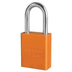 MASTER LOCK/AMERICAN LOCK - Lock out Lock - keyed differently - 1-1/2" Shackle - ORANGE - Becker Safety and Supply