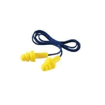 3M - EAR Ultrafit Earplugs Elastomeric Polymer Corded with Carrying Case, Yellow - Becker Safety and Supply