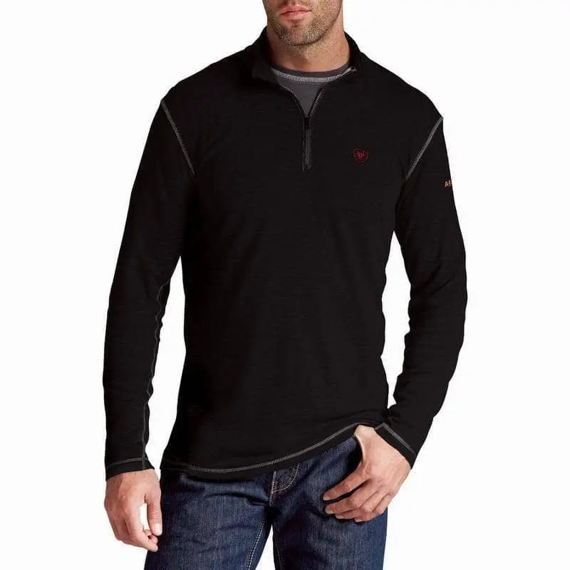 ARIAT - FR Baselayer 1/4 Zip - Black - Becker Safety and Supply