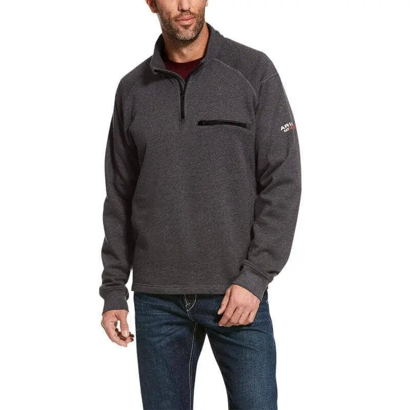 ARIAT - FR Rev 1/4 Zip Top, Charcoal Heather - Becker Safety and Supply