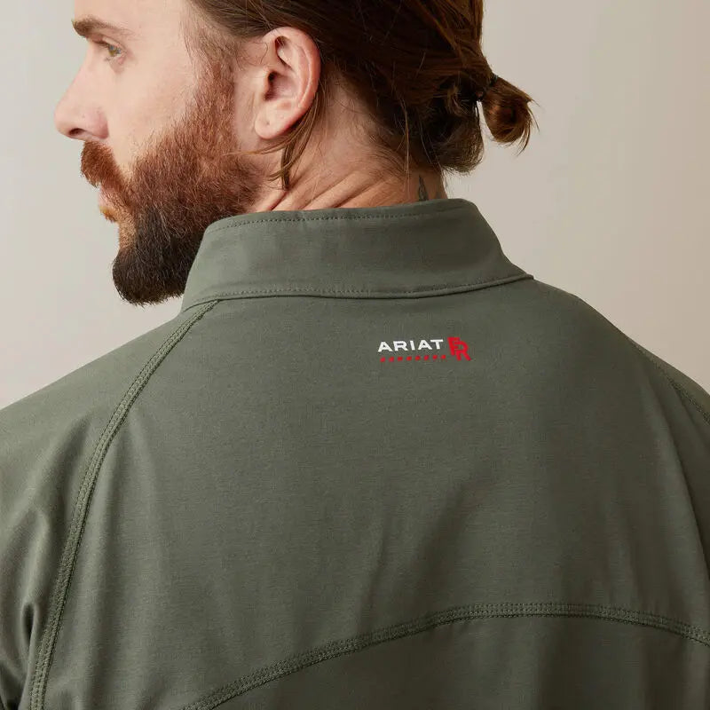 ARIAT - FR Combat Stretch Patriot 1/4 Zip Work Shirt, Sage  Becker Safety and Supply