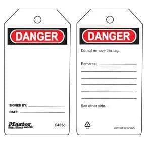 GUARDIAN EXTREME SAFETY TAGS - 3"x5-3/4" - "DANGER - DO NOT OPERATE" - Bag of 6 - Becker Safety and Supply