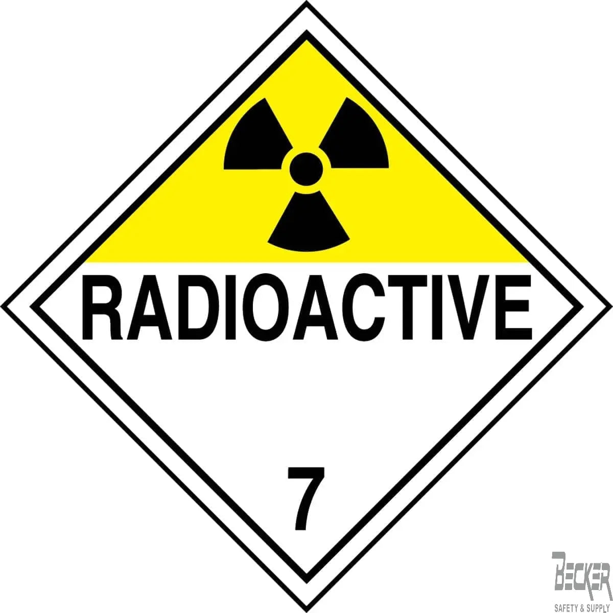 ACCUFORM - DOT Placard: Hazard Class 7 - Radioactive Magnetic Vinyl - Becker Safety and Supply