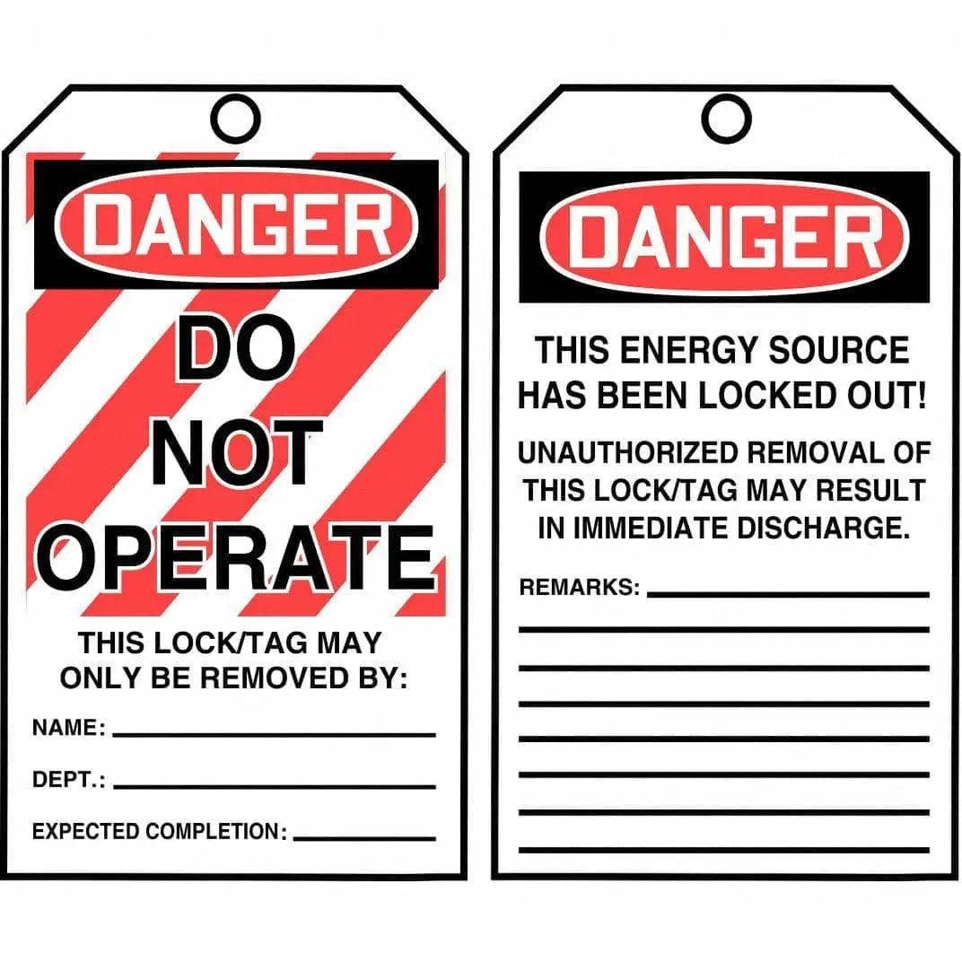 ACCUFORM - OSHA Danger Tags By-The-Roll: Do Not Operate 100 PER ROLL PF CARDSTOCK - Becker Safety and Supply