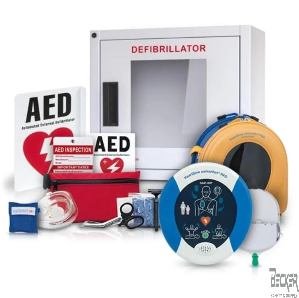 AERO - HEARTSINE Samaritan 350P Semi-Automatic Defibrillator, With Cabinet - Becker Safety and Supply