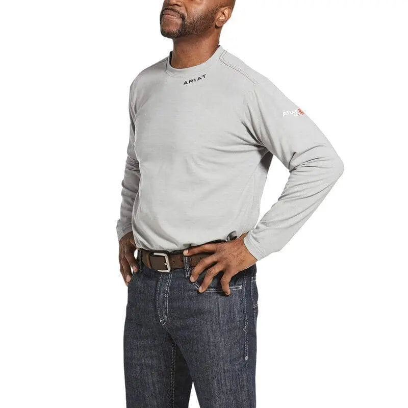 ARIAT - FR - BASE LAYER T-SHIRT - SILVER FOX - 5 OZ - CAT 1 - 70E - Becker Safety and Supply