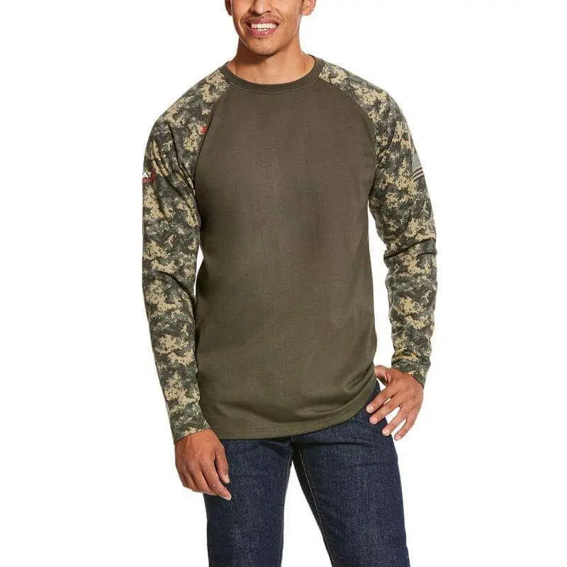 ARIAT - FR Baseball T-Shirt, Sand Digi Camo - Becker Safety and Supply