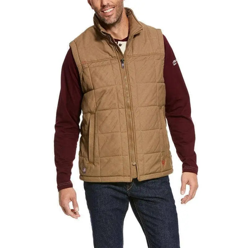 ARIAT - FR Crius Insulated Vest, Khaki - Becker Safety and Supply