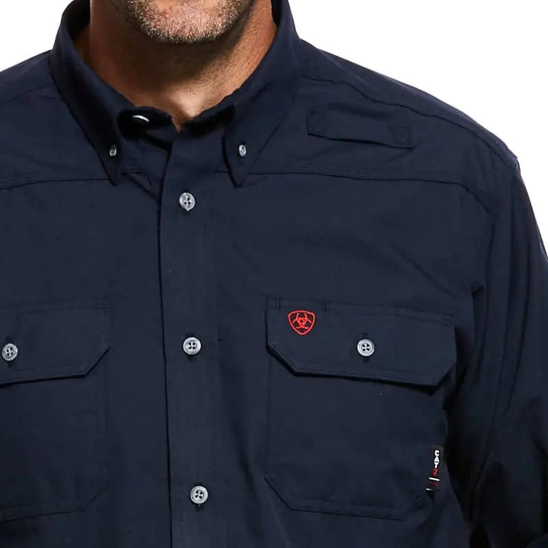 ARIAT - FR Featherlight Work Shirt, Navy - Becker Safety and Supply