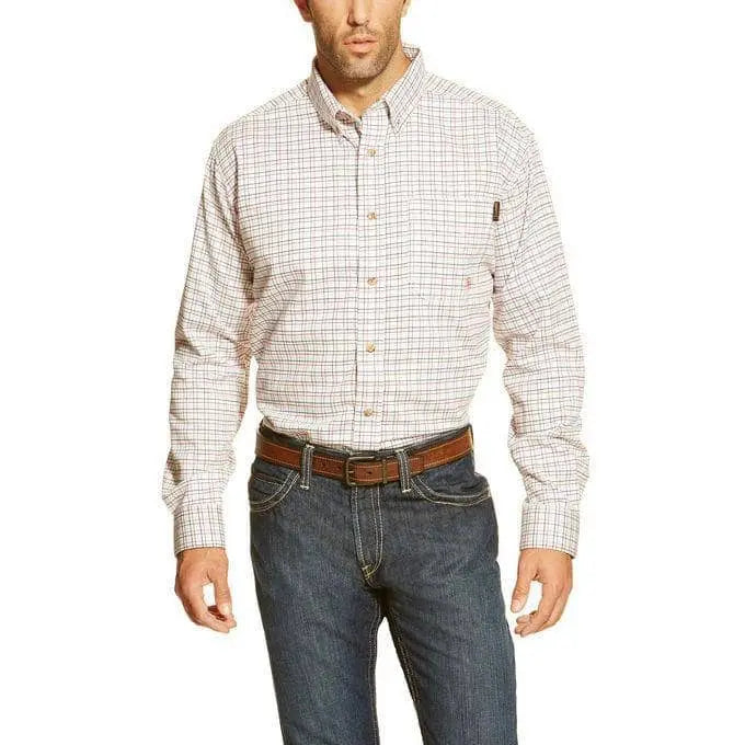 ARIAT - FR GAUGE Work Shirt - White Multi - Becker Safety and Supply