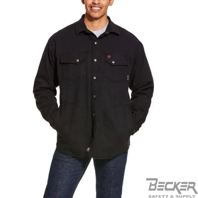 ARIAT - FR Rig Shirt Jacket, Black  Becker Safety and Supply