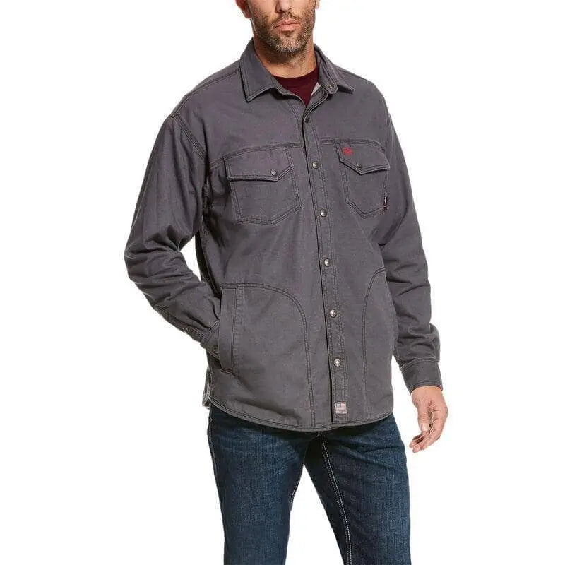 ARIAT - FR Rig Shirt Jacket, Iron Gray - Becker Safety and Supply