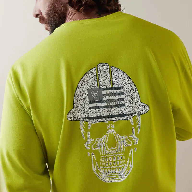 ARIAT-FR Roughneck Skull Logo T-Shirt, Bright Lime  Becker Safety and Supply