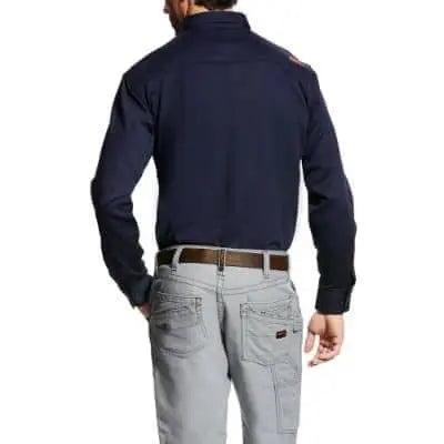 ARIAT - FR Solid Work Shirt, Navy - Becker Safety and Supply