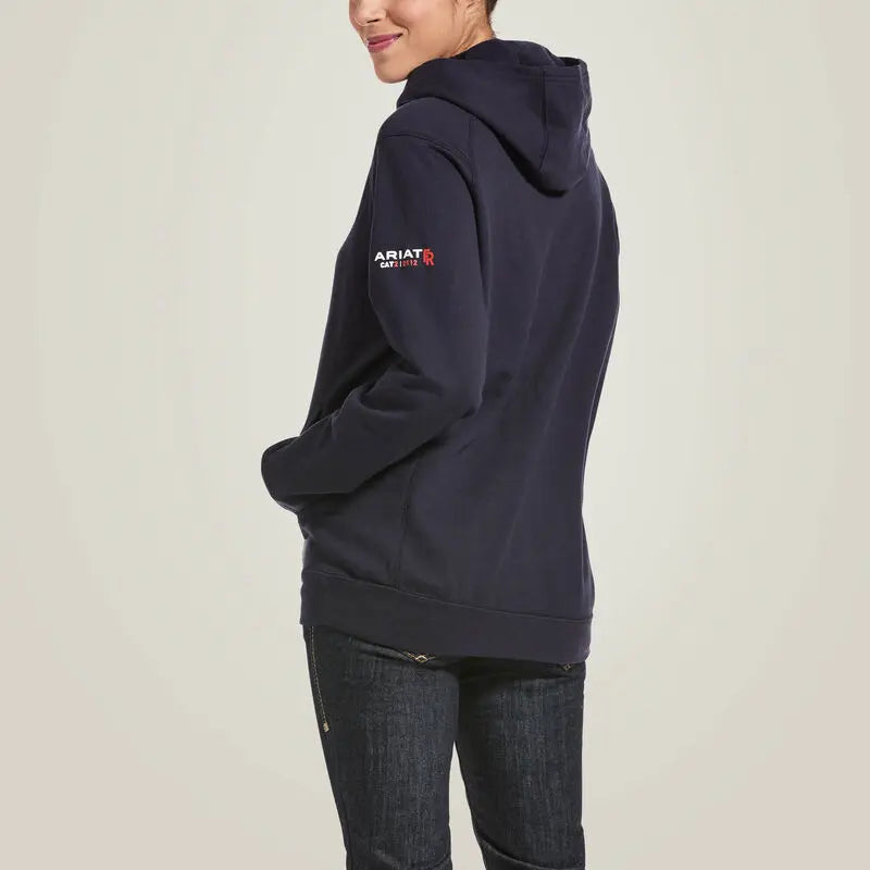 ARIAT - FR Womens Rev Pullover Hoodie, Navy  Becker Safety and Supply
