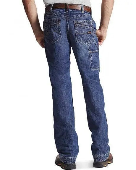 ARIAT - Men's FR M4 Workhorse - Carpentar Style - Bootcut - Low Rise Jeans - Flint Wash - Becker Safety and Supply